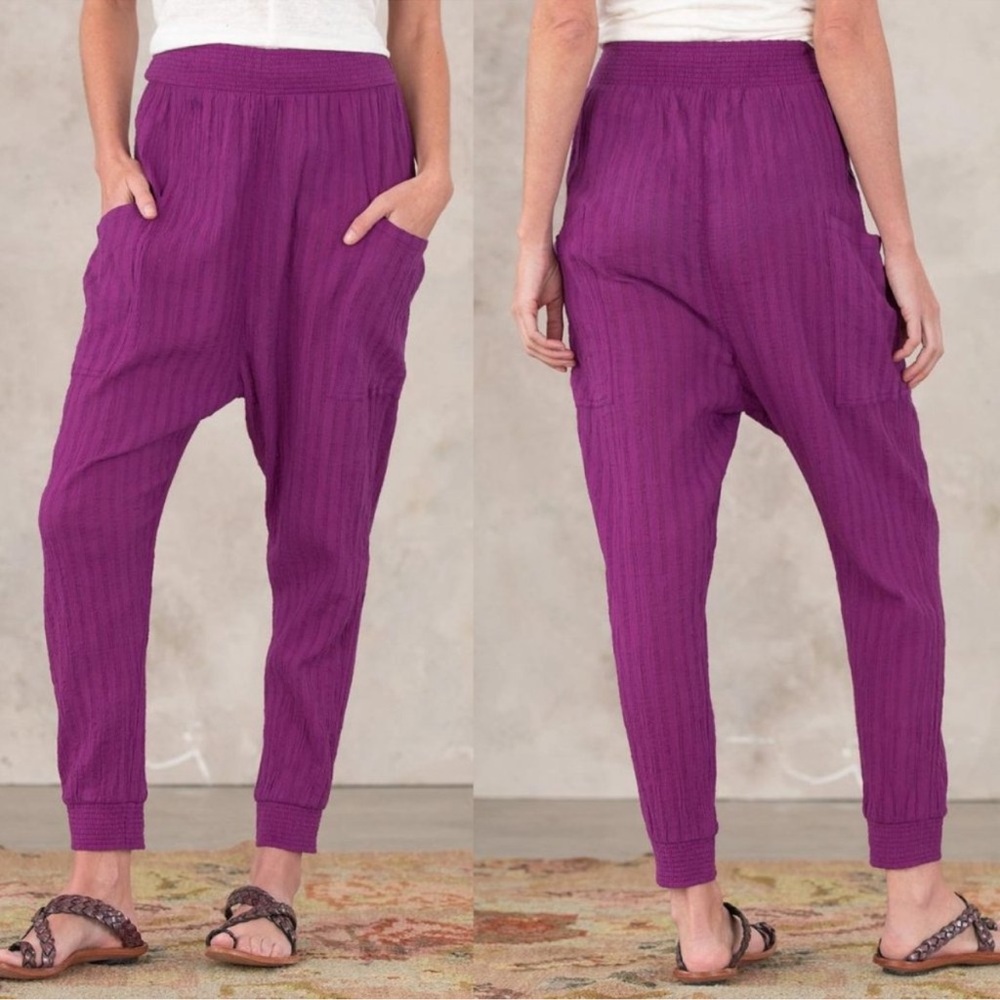 Sundance Barbada Jogger Pants Magenta Lightweight Harem Size Medium NWT